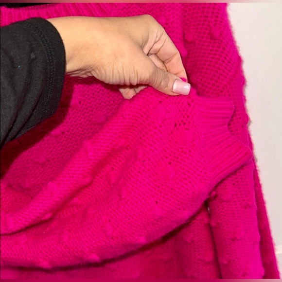 LOFT Bright Pink Crew Neck Sweater - Picture 4 of 5
